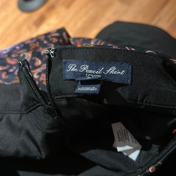 J Crew women’s Multi Paisley The Pencil Skirt Sz 2 - Picture 4 of 12